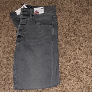 Skinny high rise stretch gray express jeans womens